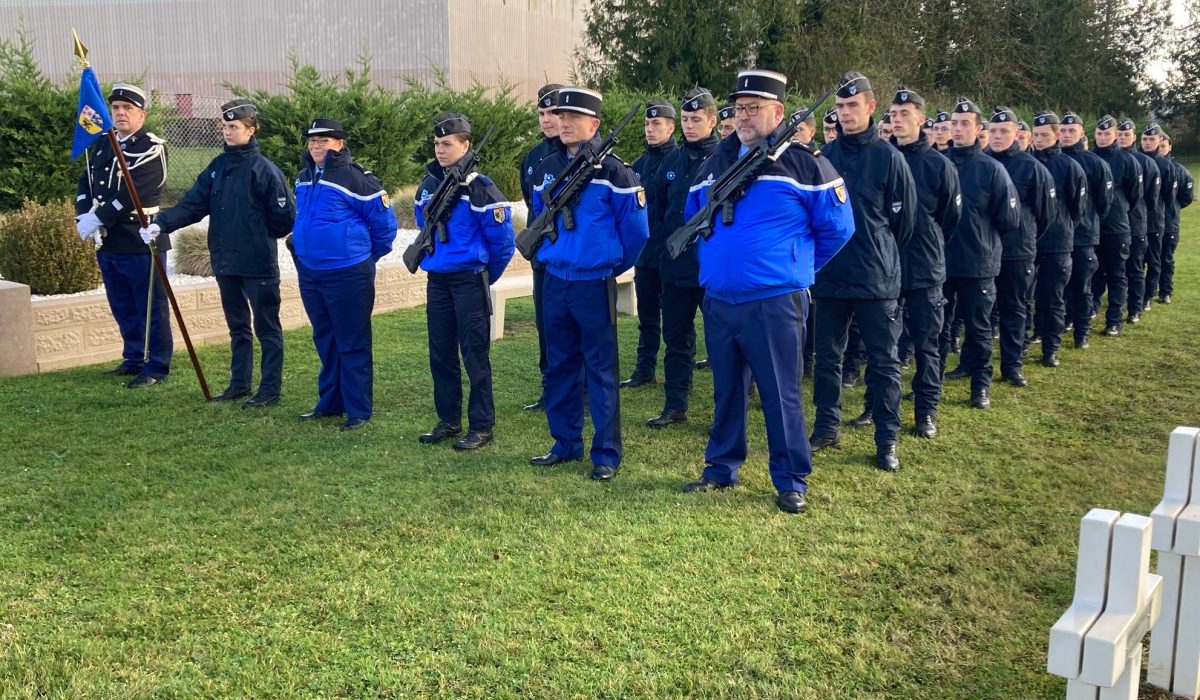 Cadets de la Gendarmerie de la Somme en formation